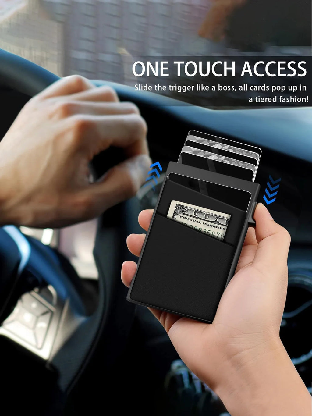 Anti-theft Cards Protectors Card Holder Minimalist Smart Wallet RFID Protection Aluminum Metal Box Cardholder Case Porte Carte (kopija)
