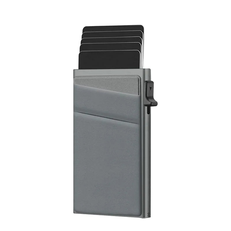 Anti-theft Cards Protectors Card Holder Minimalist Smart Wallet RFID Protection Aluminum Metal Box Cardholder Case Porte Carte (kopija)