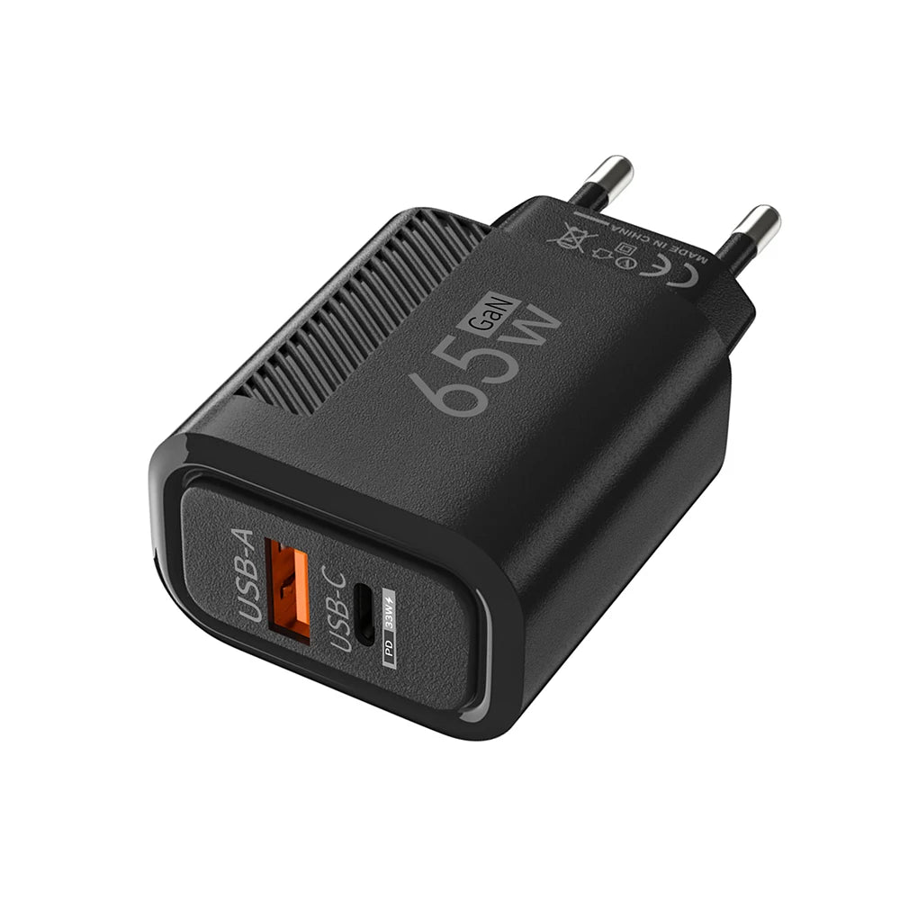 PD 65W GaN Charger USB C Fast Chargering Adapter For Samsung S23 S22 iPhone 15 14 Xiaomi Huawei LG Quick Charge 3.0 USB Charger (kopija)