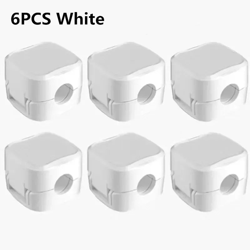 3-12 Pcs/Set Magnetic Cable Clips Cable Organiser Adjustable Cord Holder Under Desk Organizing Cable Management Holder