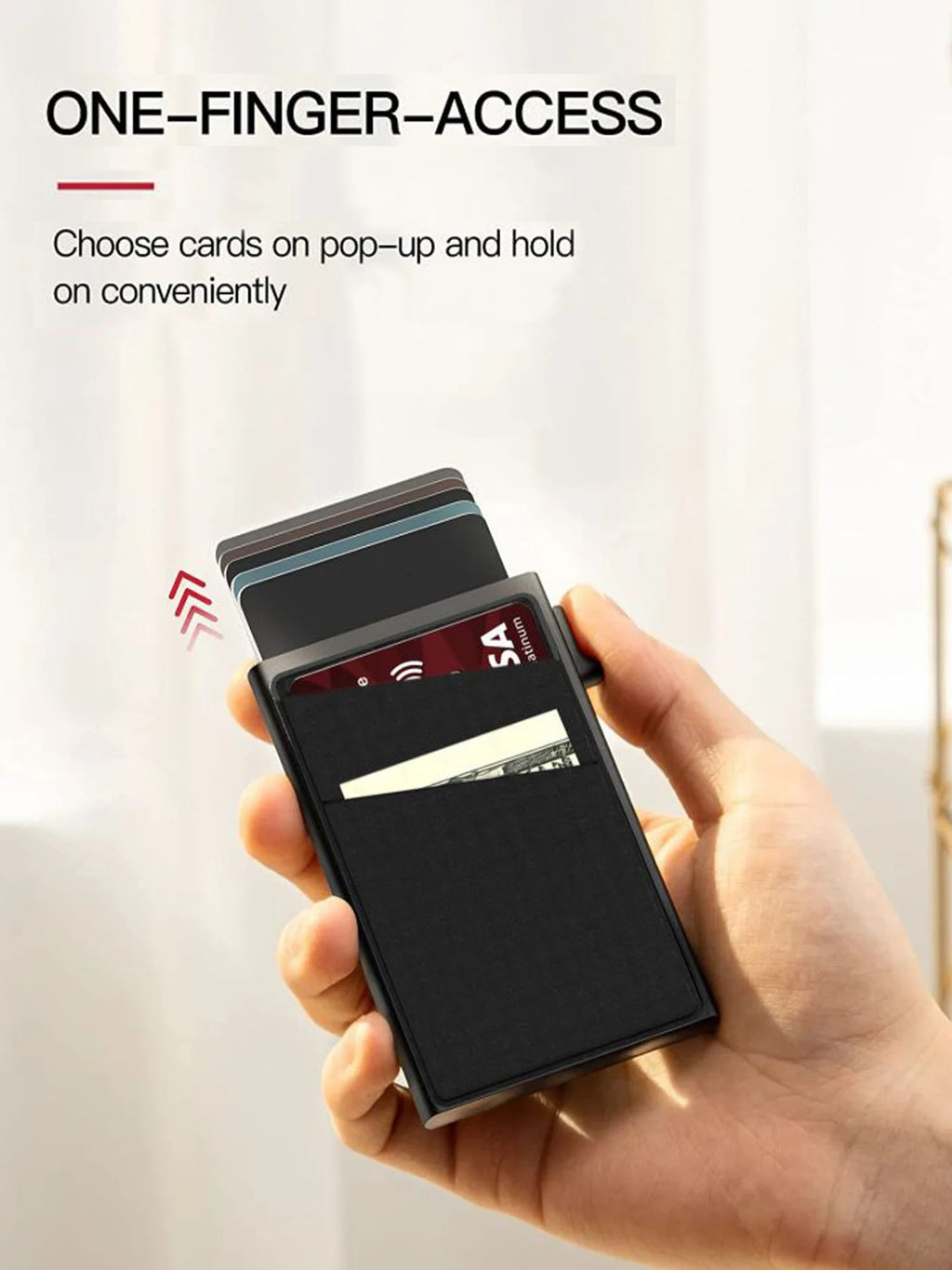 Anti-theft Cards Protectors Card Holder Minimalist Smart Wallet RFID Protection Aluminum Metal Box Cardholder Case Porte Carte (kopija)