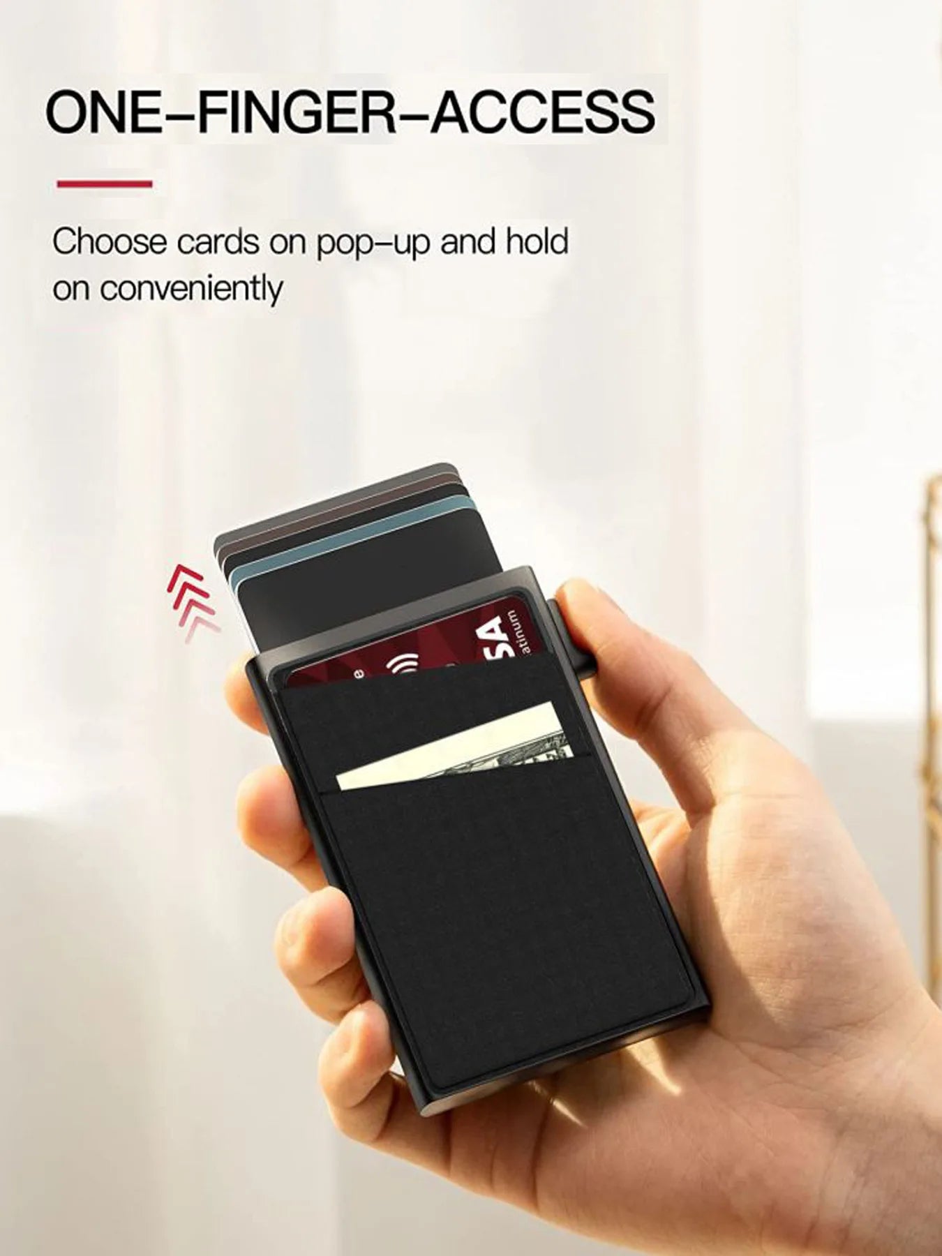 Anti-theft Cards Protectors Card Holder Minimalist Smart Wallet RFID Protection Aluminum Metal Box Cardholder Case Porte Carte (kopija)