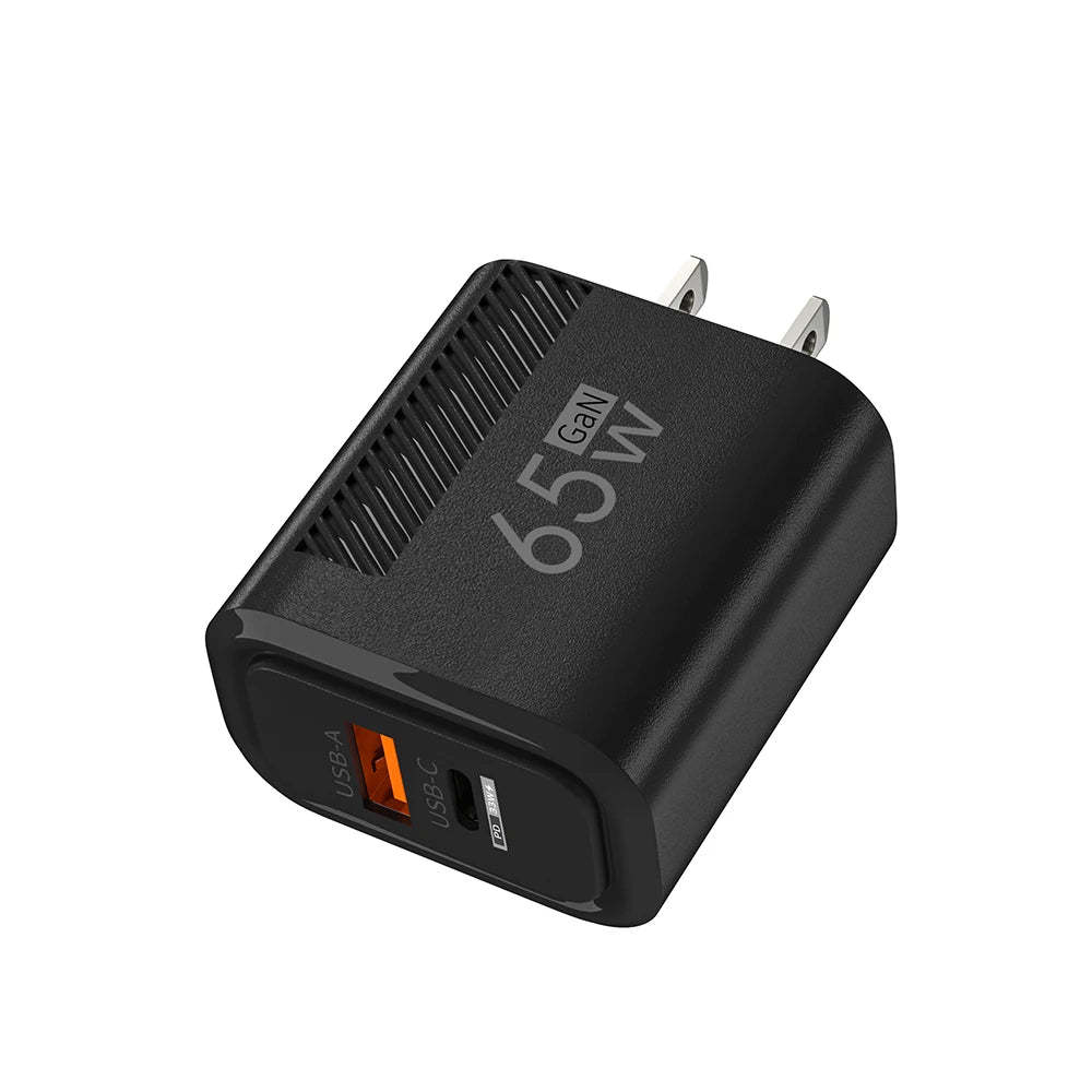 PD 65W GaN Charger USB C Fast Chargering Adapter For Samsung S23 S22 iPhone 15 14 Xiaomi Huawei LG Quick Charge 3.0 USB Charger (kopija)