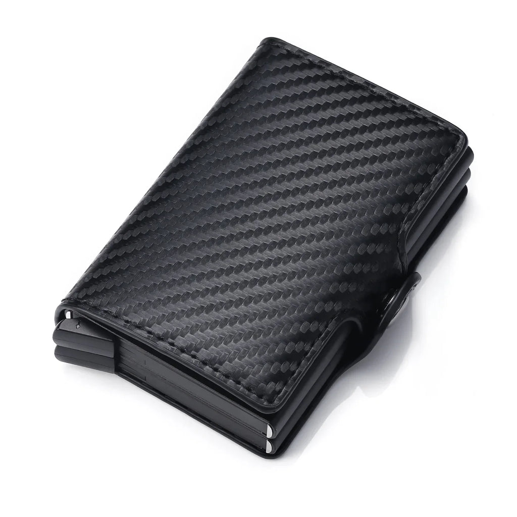 Rfid Men Card Wallets Carbon Fiber Slim Mini Wallet 14 Card Holders Small Money Bag Male Purses (kopija)