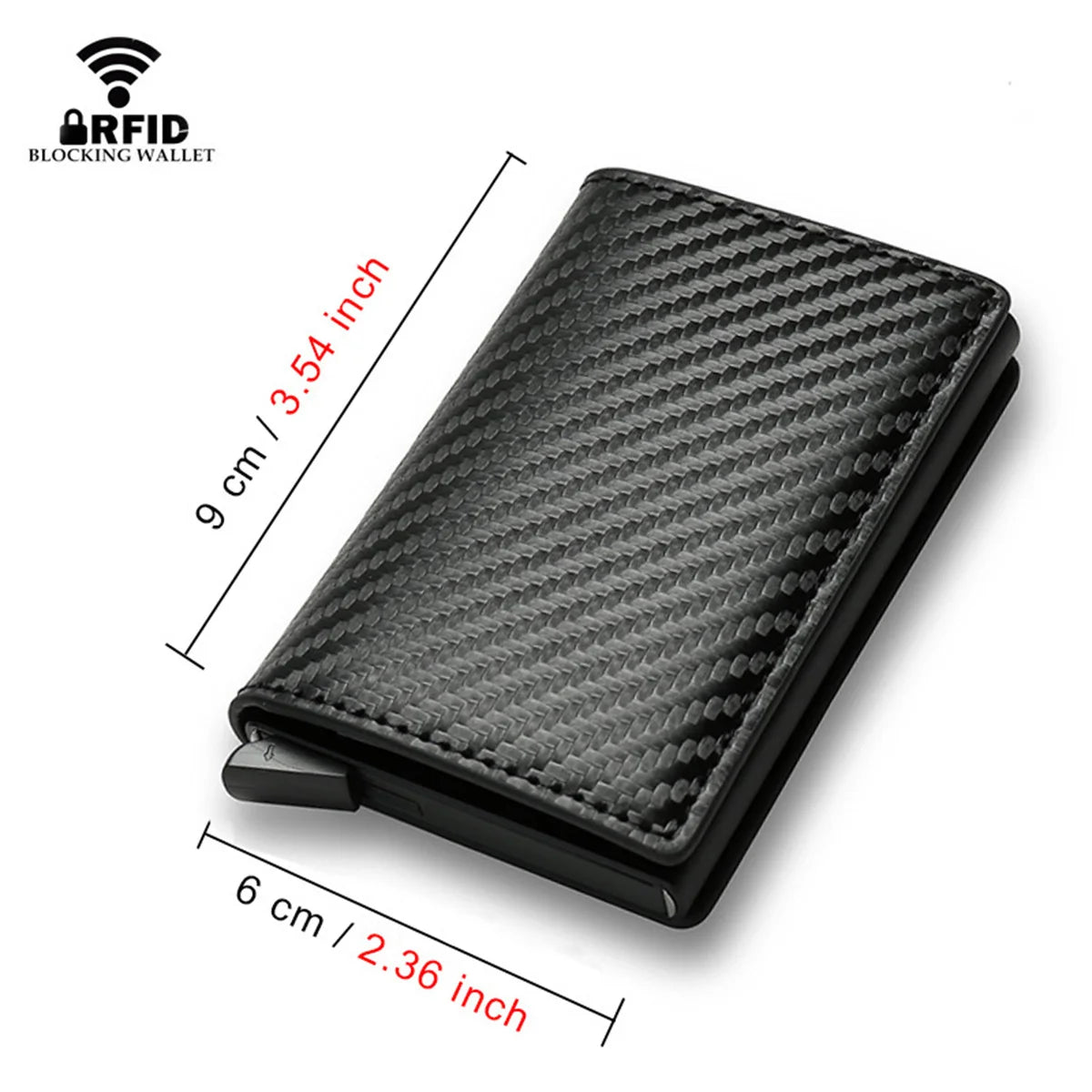 Anti Rfid Carbon Fiber ID Credit Card Holder Men Wallets Mini Automatic Pop up Bank Cardholder Case Minimalist Vallet Choice (kopija)